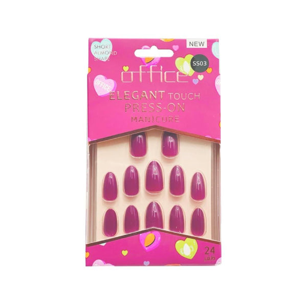 Office SS03 Glitter Adhesive Artificial Nails 24 Piece Set