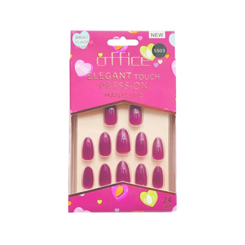 Office SS03 Glitter Adhesive Artificial Nails 24 Piece Set