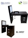 Salon System Pedicure Table BL-M157 Black with LED Light