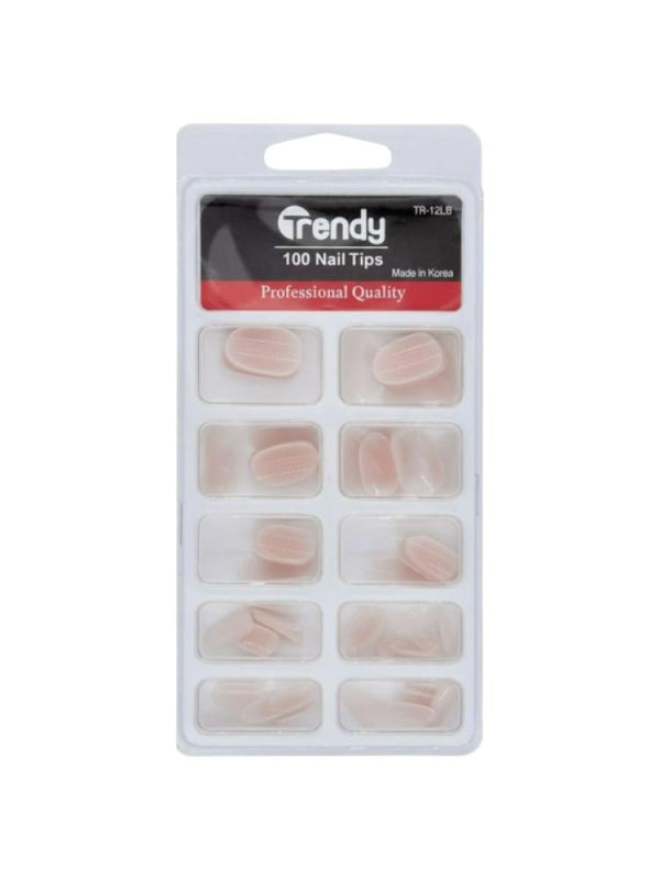 Trends Artificial Nails Set - 100 Pieces - Natural Look - Paintable