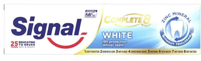 Signal Toothpaste Cmplt 8 White Zinc 75ml - Whitening & Enamel Protection