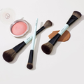 Jessup Makeup Lover Collection V Bright Cyan Face Brush Set - 3 Pieces