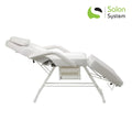 Salon System Mobile White Beauty and Massage Chair with Wheels