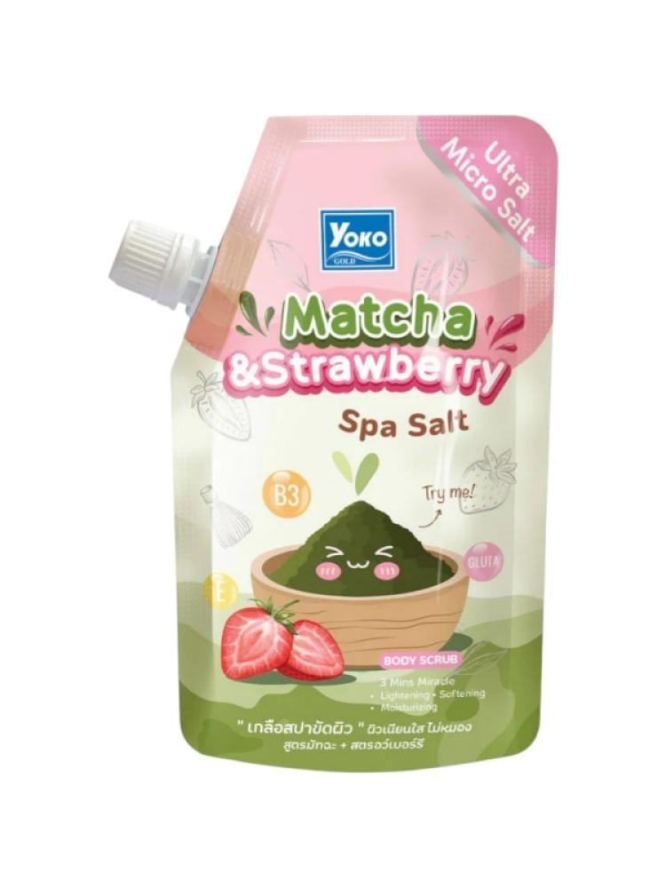 Yoko Matcha & Strawberry Spa Salt Body Scrub - 350g