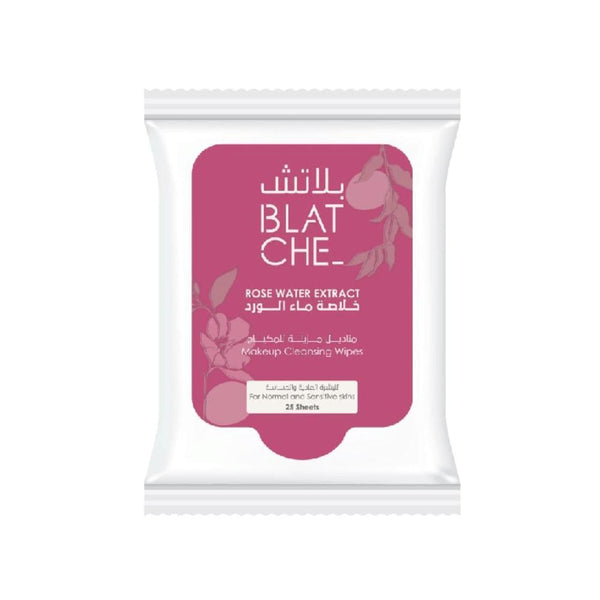 Blanche Rose Makeup Remover Wipes for Sensitive Skin, 25 Count