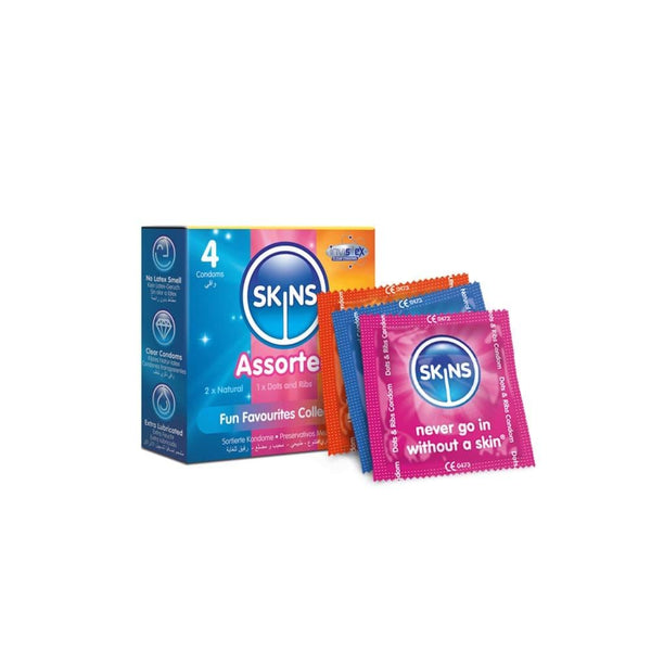 Skins Assorted Condoms Premium Variety Pack 4 Condoms
