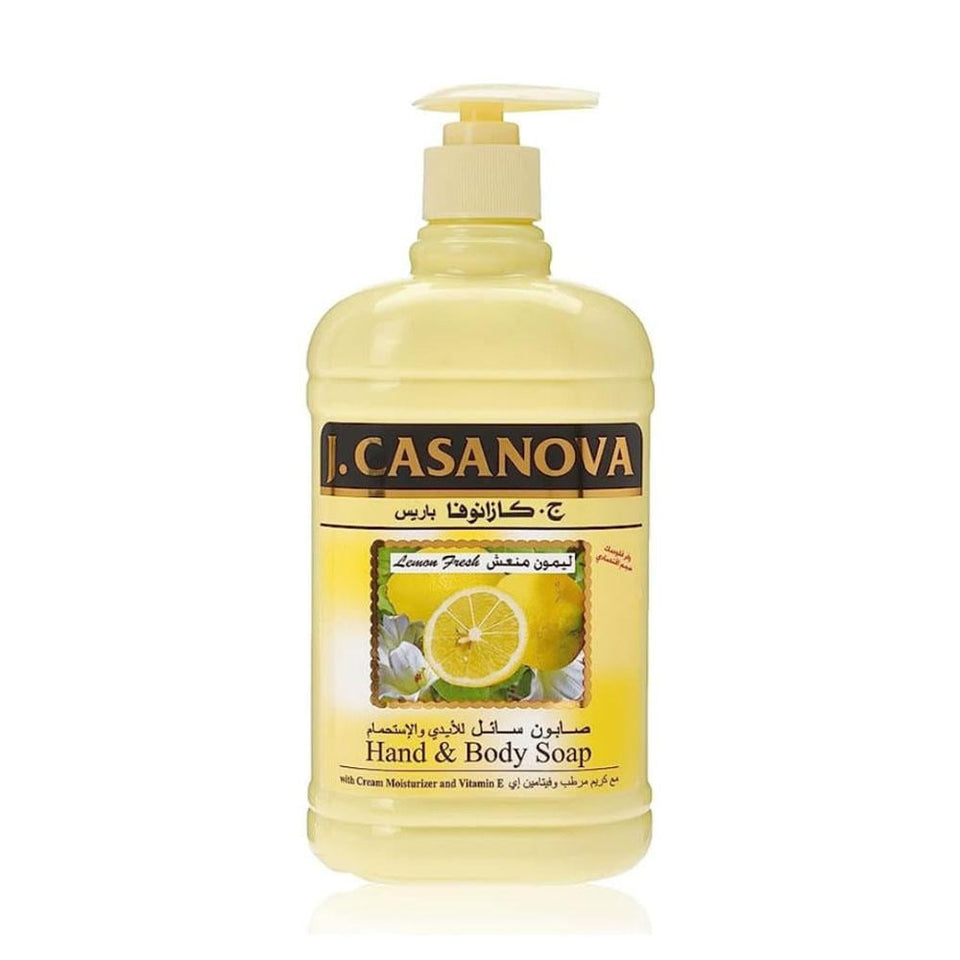 Casanova Hand and Body Soap Fresh Lemon Antibacterial Cleansing Soap 500ml