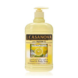 Casanova Hand and Body Soap Fresh Lemon Antibacterial Cleansing Soap 500ml