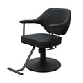Salon System Black Hydraulic Hair Styling Chair with Leather Seat