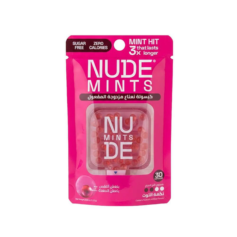 Dual Action Mouth Freshener Berry Nude Mints 30 Capsules