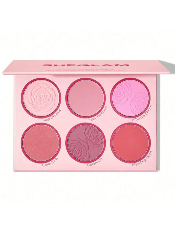 Blush Palette Floral Flush Blushing Bouquet SHEGLAM 6 Shades