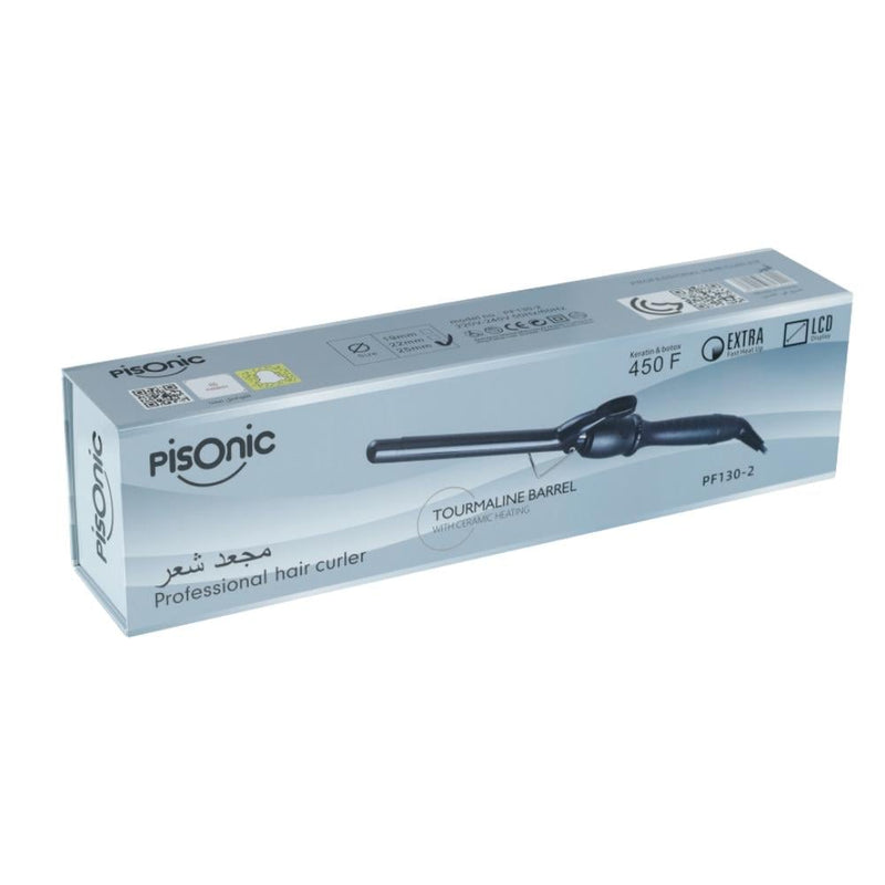 Bisonic 22mm Ceramic Barrel Curling Iron LCD Screen 230C PF130-2