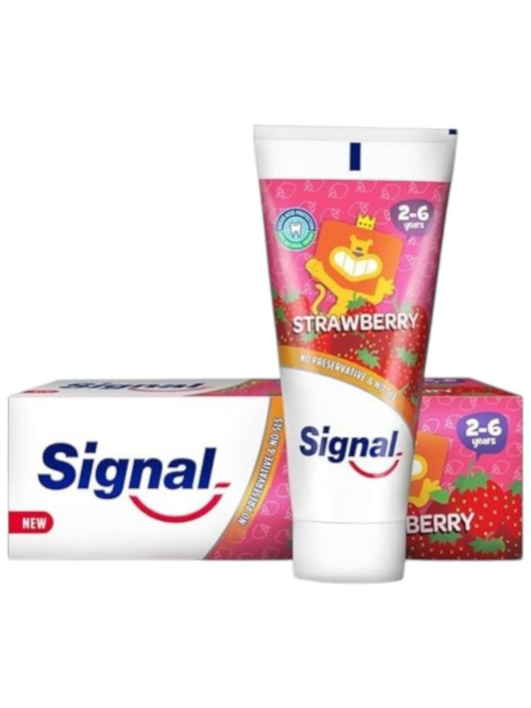 Toothpaste Without Fluoride Strawberry Gentle Cavity Protection Signal 50ml