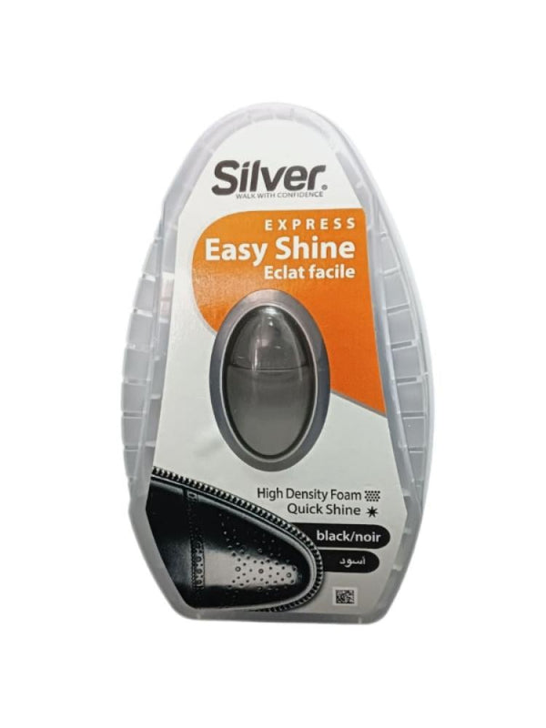 Silver Easy Shine Shoe Polish Sponge - Black - 6ml