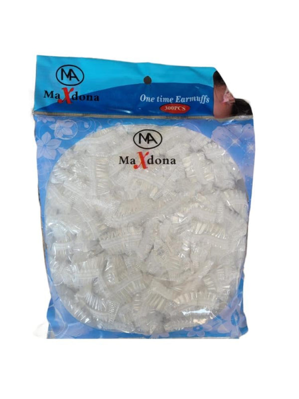 Maxdona Clear Plastic Ear Covers for Salons - 300 Count