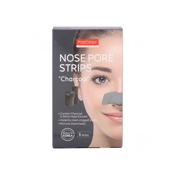 Nose Pore Strips Charcoal Deep Cleansing Purederm 6 Strips