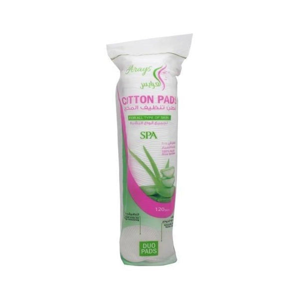 Al Arayes Makeup Remover Cotton Pads with Aloe Vera, 80 Count
