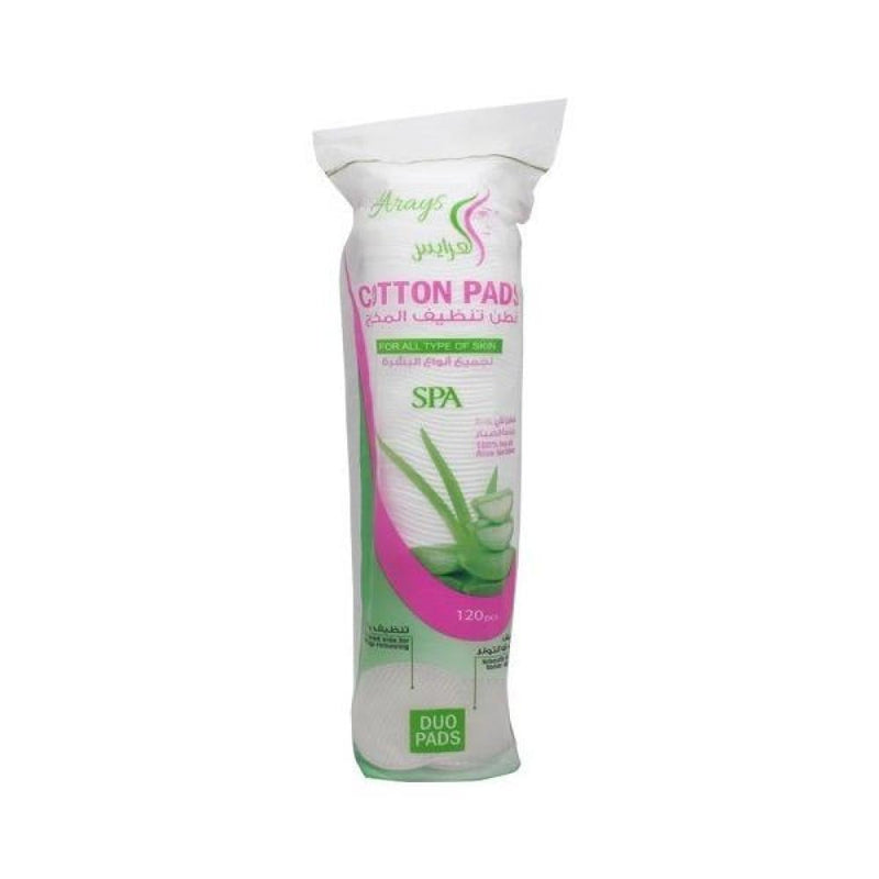Al Arayes Makeup Remover Cotton Pads with Aloe Vera, 80 Count