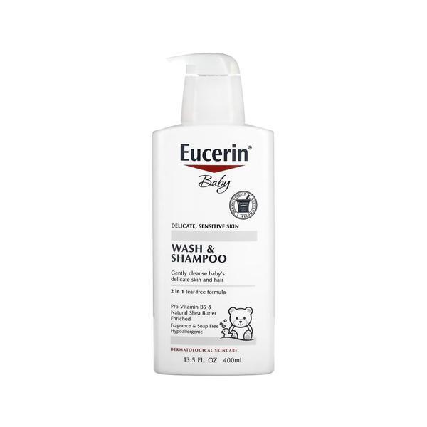 Eucerin Baby Shampoo and Wash for Sensitive Skin, 400ml