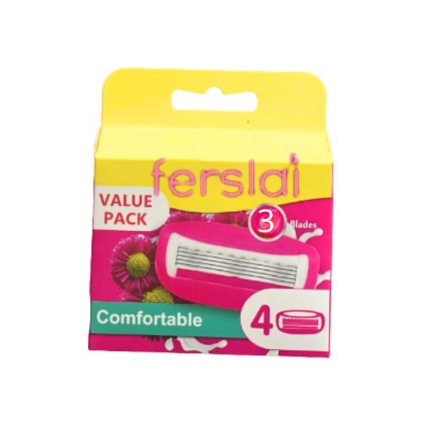 Farsali 4-Blade Razor, Soft-Grip Handle, Precision Shaving Tool
