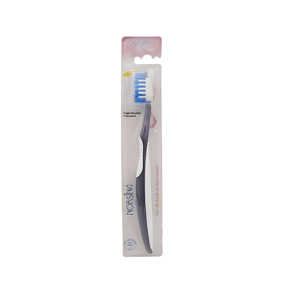Norsina Soft Toothbrush with Ergonomic Handle, Multi-Age Use