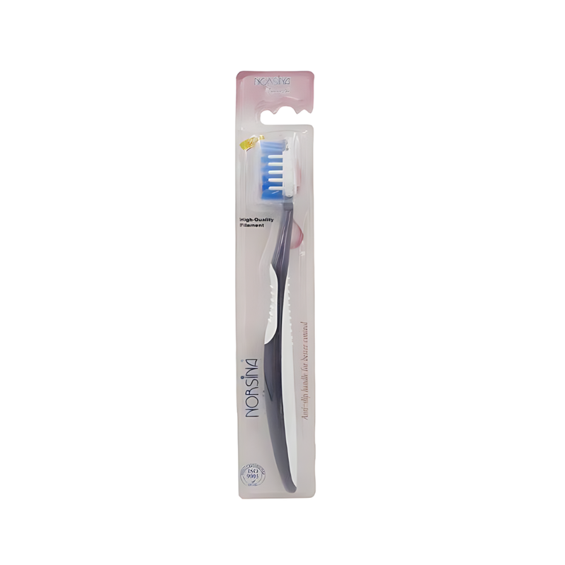 Norsina Soft Toothbrush with Ergonomic Handle, Multi-Age Use