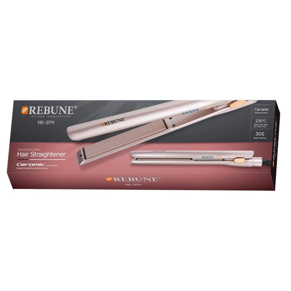 Rebune Ceramic Hair Straightener RE-2179 52W 230C Tourmaline Plates