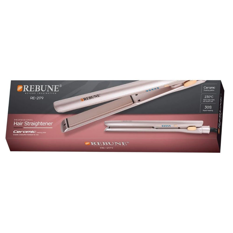 Rebune Ceramic Hair Straightener RE-2179 52W 230C Tourmaline Plates