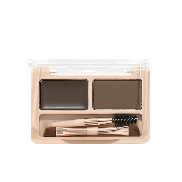 Katia Eyebrow Powder and Gel Kit KB002 Dark Brown, with Double Brush