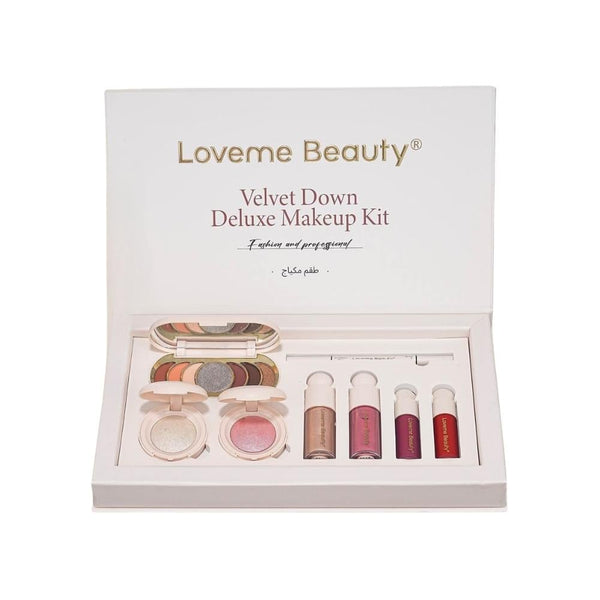 Love Me Beauty Professional 8-Piece Makeup Set with Eyeshadow, Lipstick, Blush, Highlighter, Eyebrow Pencil