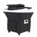 Salon System Fixed Hair Washing Basin with Wheels - Black