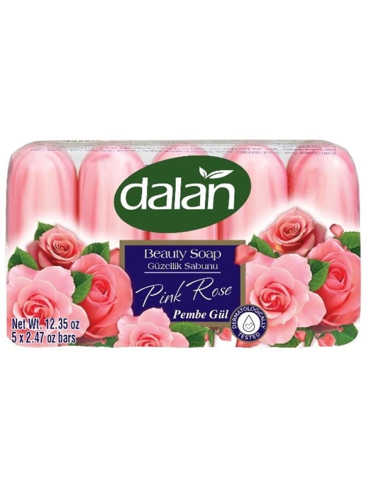 Dalan Pink Rose Beauty Soap - 70g Bar, 5 Count