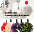 Mia Beauty Paris Rose Soap Bath Loofah with Exfoliating Sponge