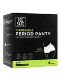 Pee Safe Disposable Panty Liners for Incontinence, Small to Medium, 4-Pack
