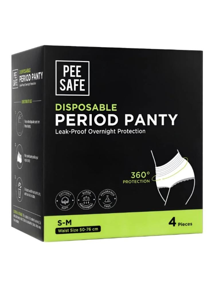 Pee Safe Disposable Panty Liners for Incontinence, Small to Medium, 4-Pack