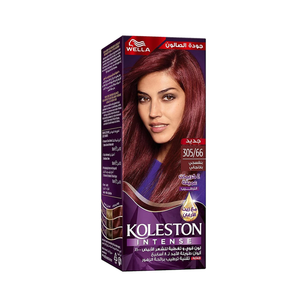 Wella Koleston Hair Dye, Aubergine Purple 305/66, 110ml