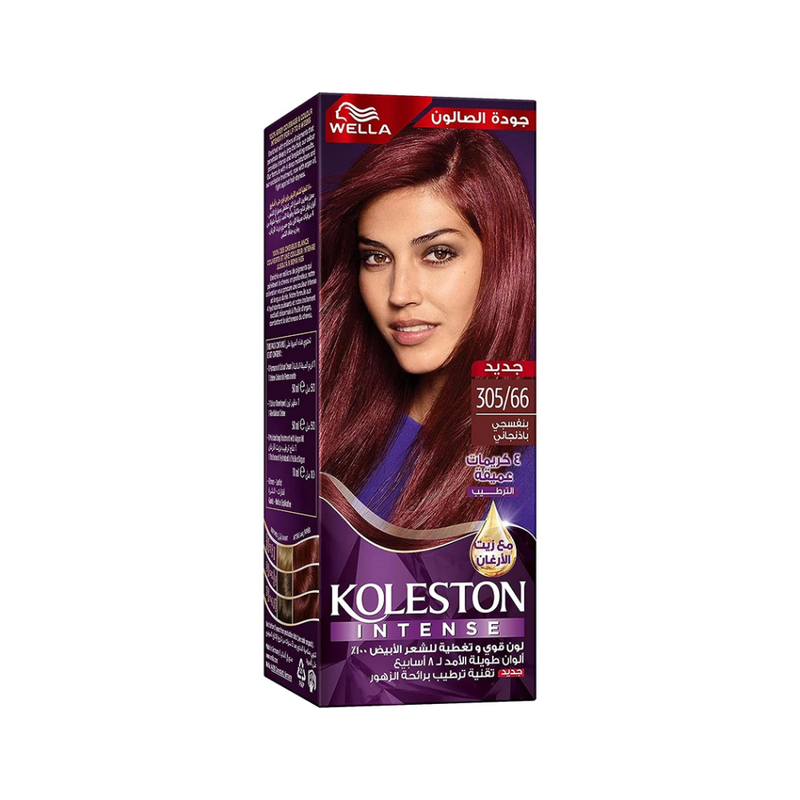 Wella Koleston Hair Dye, Aubergine Purple 305/66, 110ml