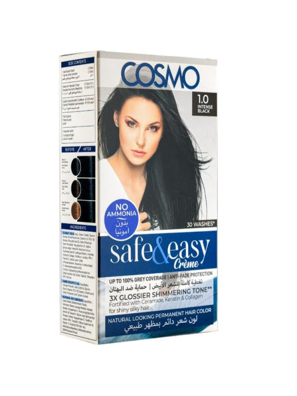 Cosmo Ammonia-Free Hair Dye 1.0 Intense Black