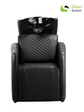 Salon System Hair Wash Chair Black Synthetic Leather