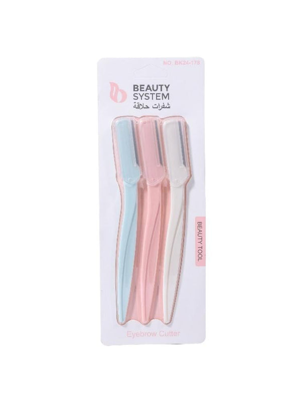 Beauty System Eyebrow Razors - Precision Hair Removal, 3 Pieces
