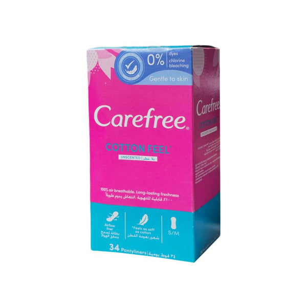 Carefree Cotton Unscented Pantyliners 34 Count Daily Protection