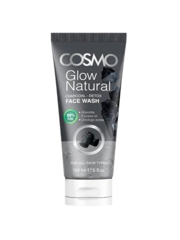 Cosmo Glow Natural Charcoal Face Wash 150ml - Oily & Combination Skin