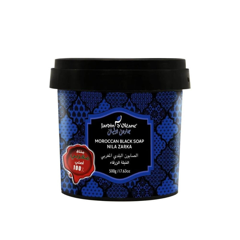 Jardin d'Oleane Moroccan Beldi Soap with Blue Indigo, 500g