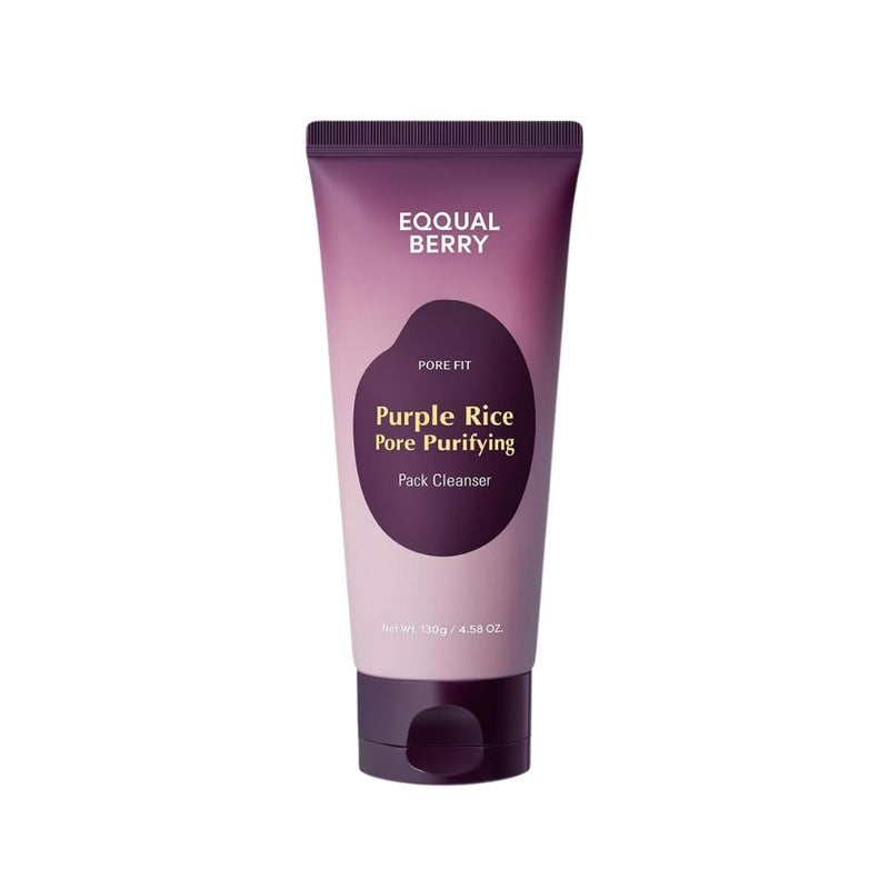 Eqqual Berry Purple Rice Pore Cleansing Wash, Clay Cleanser, 130g