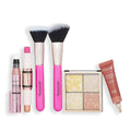 Revolution 6-in-1 Blush and Glow Gift Set Liquid Blush Highlighter Brushes