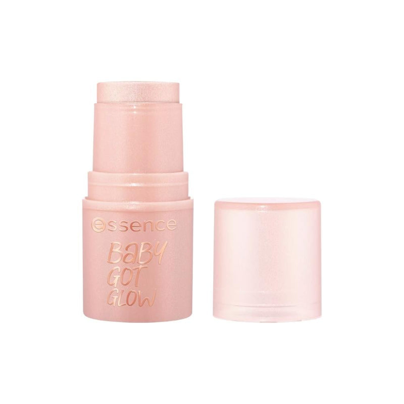 Essence Baby Goat Cream Highlighter Stick, 20 Rosy Glaze, Aloe Vera