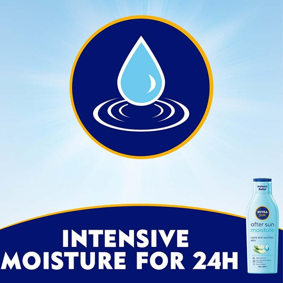 Nivea After Sun Lotion Cools & Soothes Skin with Aloe Vera & Hydration 200ml