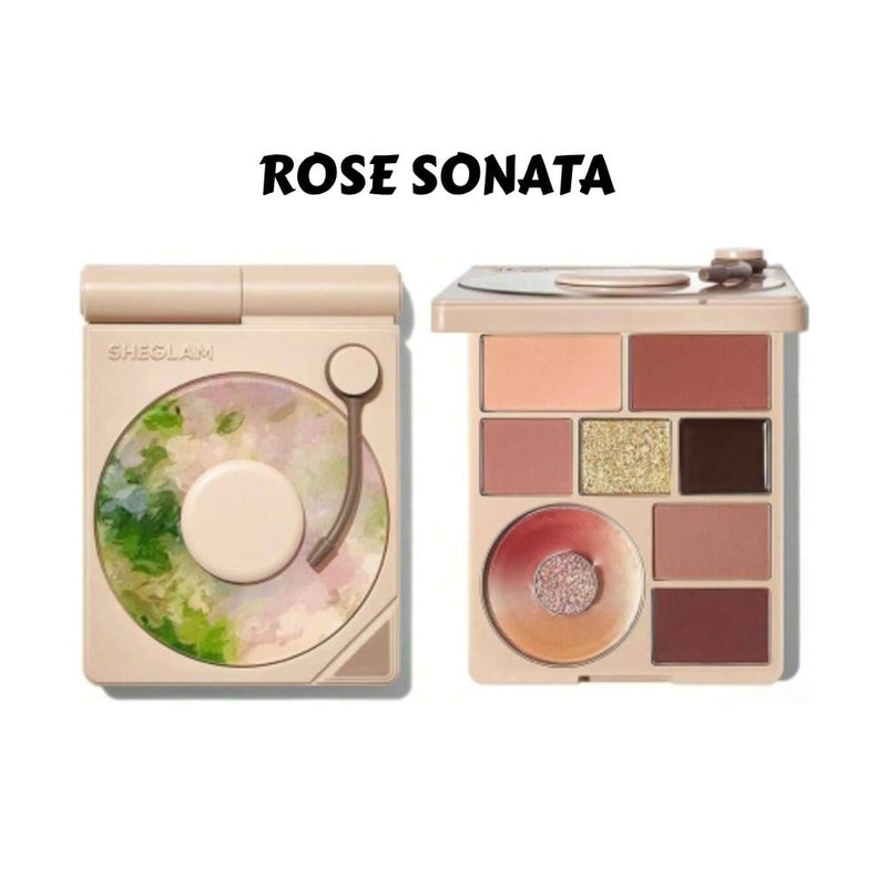 Sheglam Vinyl Pop Eyeshadow Palette Rose Sonata Cream and Powder 8.5g