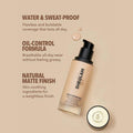 Sheglam Long-Lasting Matte Foundation, Full Coverage, Nude