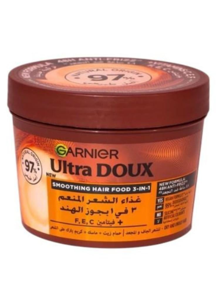 Hair Mask for Dry Frizzy Hair 3 in 1 Smoothing Coconut Macadamia Garnier 390ml